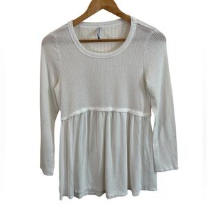 Planet Motherhood Maternity White Babydoll Top/Shirt/Blouse Size M